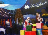 kaarna/2011/Onkos-tullut-kes--140-x-190-cm