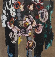 raatikainen/2024/Samu-Raatikainen--Feast-No-1--2022--72-5x70-5cm--acrylic--ink--graphite--sand--mineral-and-paper-on-canvas_1000